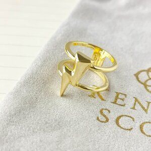 Bolt Gold Double Band Ring Size 7 - Kendra Scott